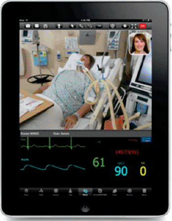 Imagen: La App ControlStation (CS) para iPad (Foto cortesía de InTouch Health).